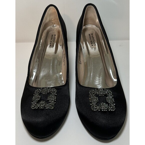 Badgley Mischka Glitter Heel Dress Shoes GIRLS SIZE 5‎ - Picture 3 of 8